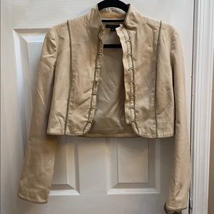 Tan Crop Jacket